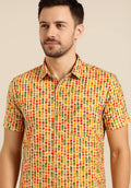 Dotted Print Shirt For Men's