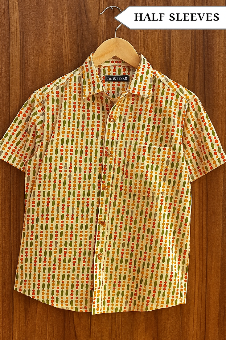 Dotted Print Shirt For Men's