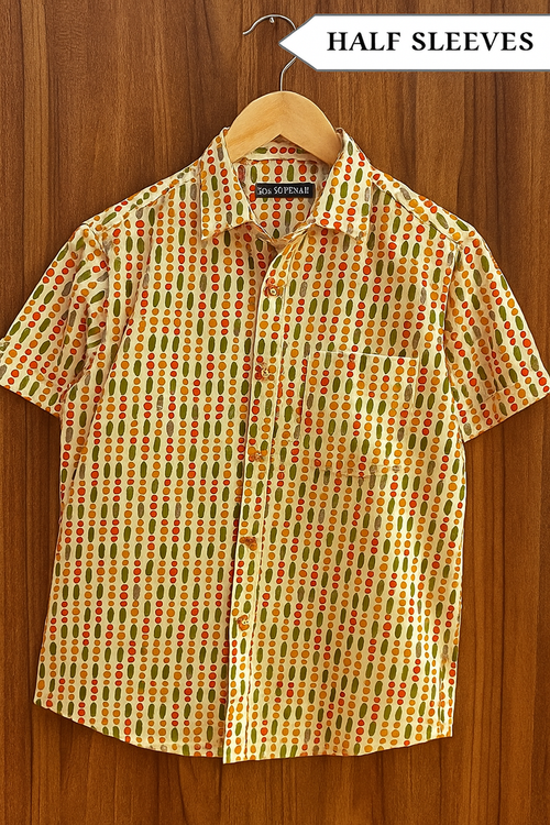 Dotted Print Shirt For Men's