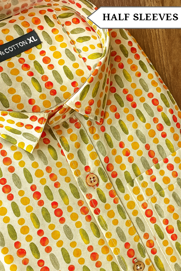 Dotted Print Shirt For Men's