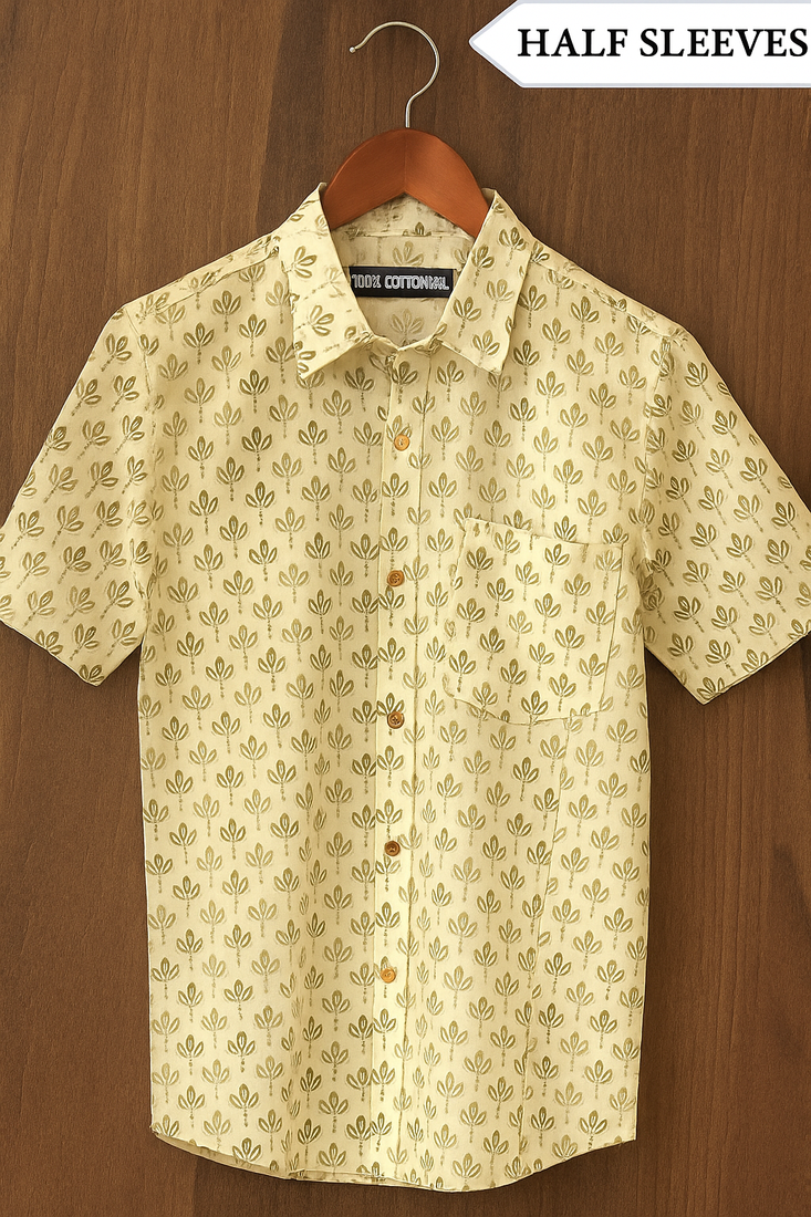Flower Print Shirt For Men's