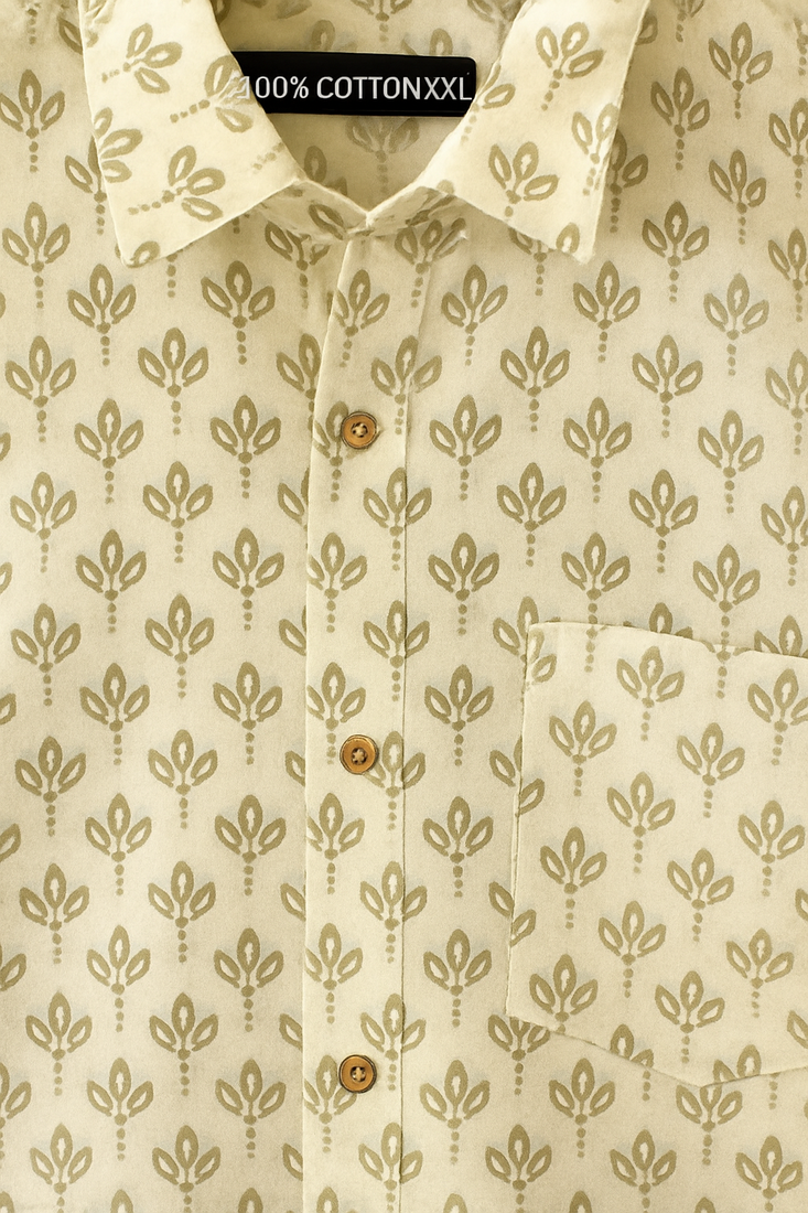 Flower Print Shirt For Men's