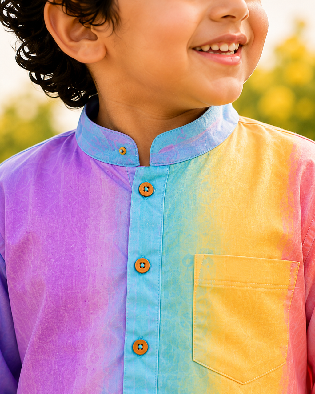 Rainbow Breeze Kurta Dhoti Set