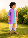 Rainbow Breeze Kurta Dhoti Set