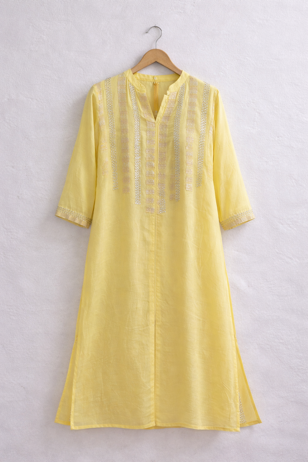 Lemon Yellow Sequence Kurta