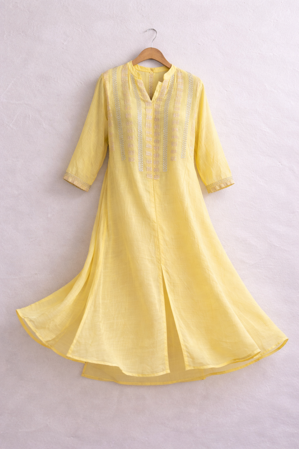 Lemon Yellow Sequence Kurta