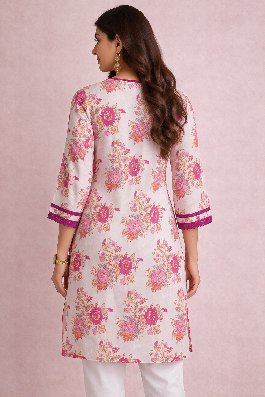 Floral Printed Cotton Kurta