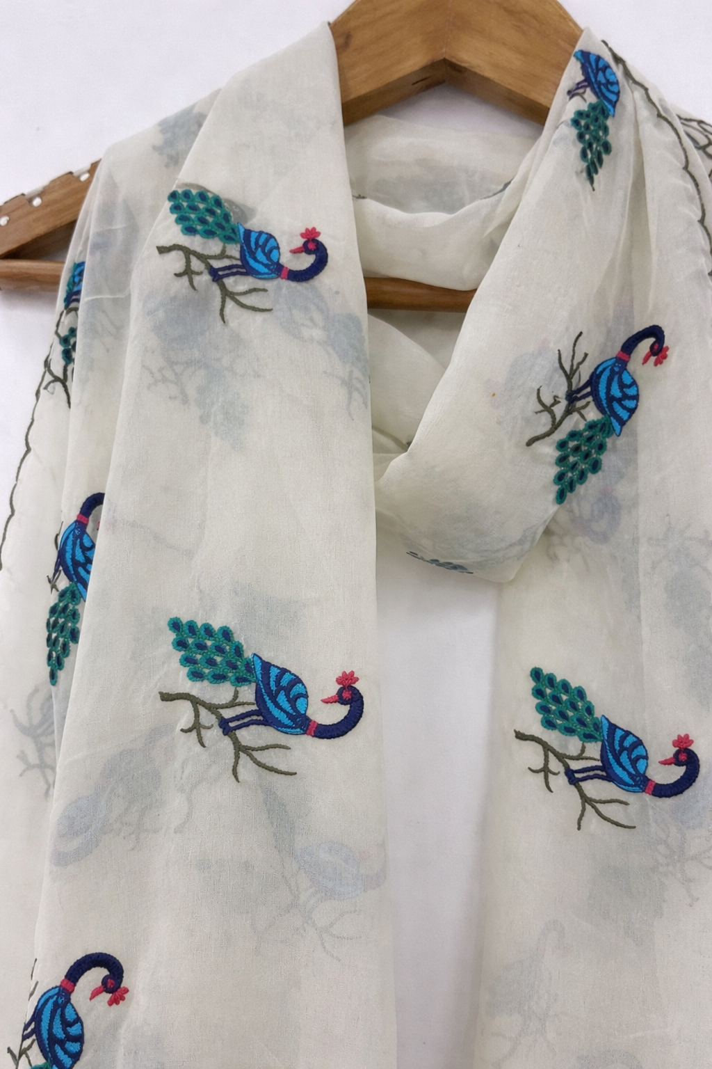 Organza embroidered Dupatta