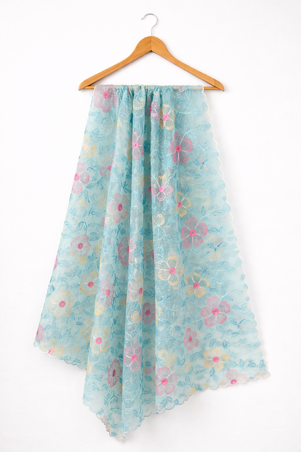 Blue Organza Dupatta