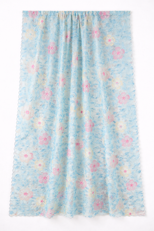 Blue Organza Dupatta