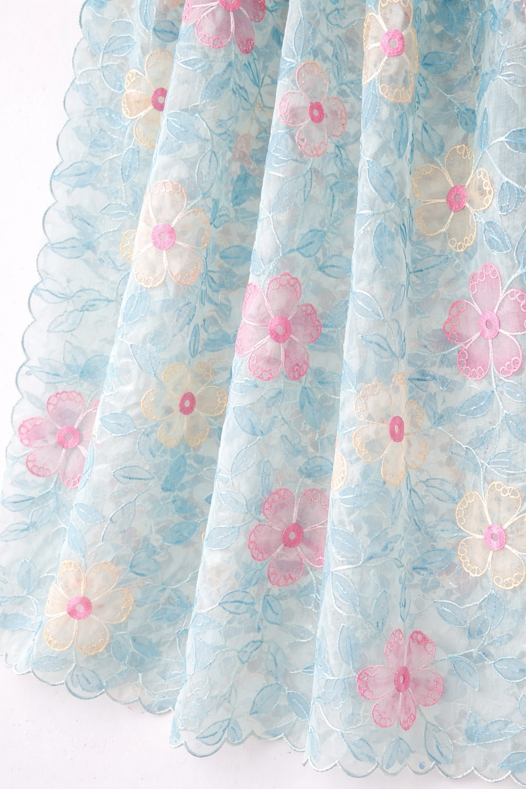 Blue Organza Dupatta