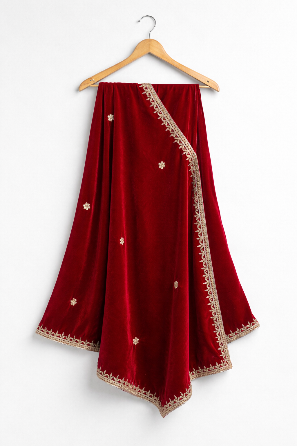 Red Velvet Gota Dupatta