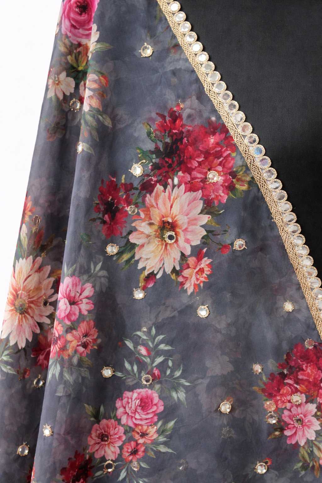 Floral Organza Dupatta