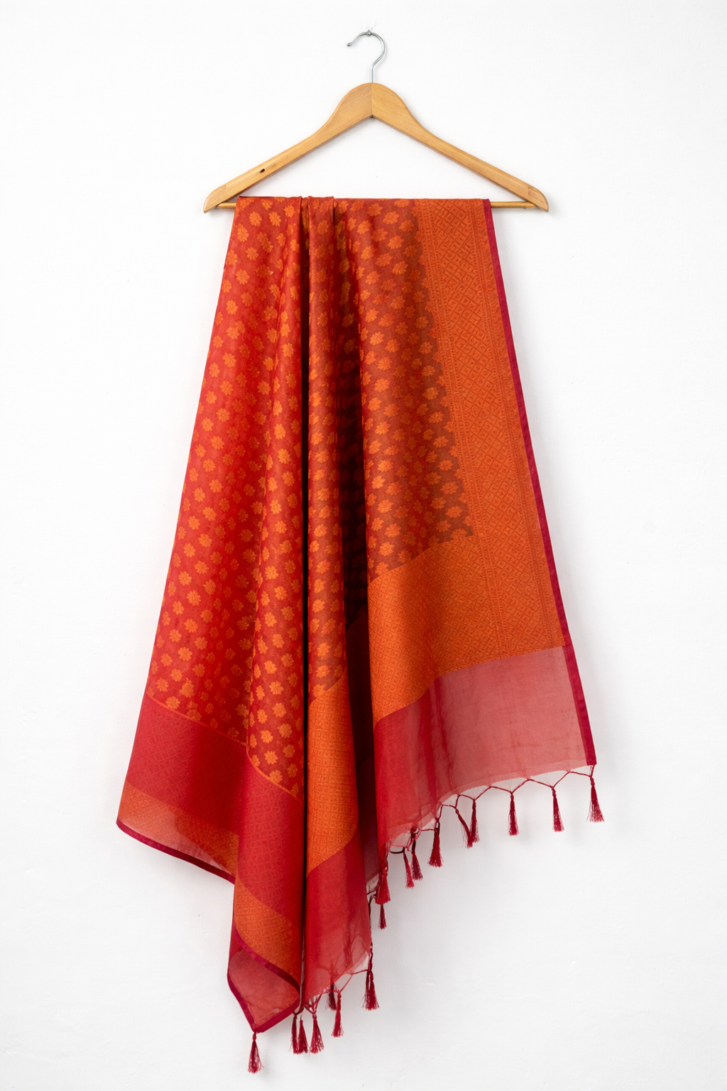 Orange Banarasi Dupatta