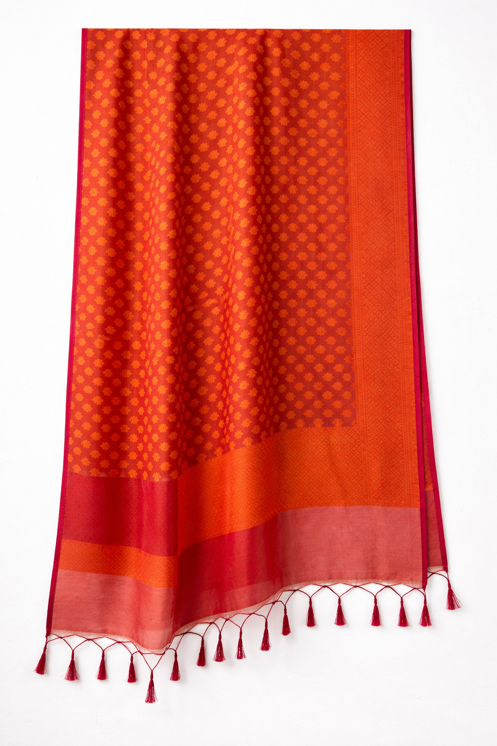 Orange Banarasi Dupatta