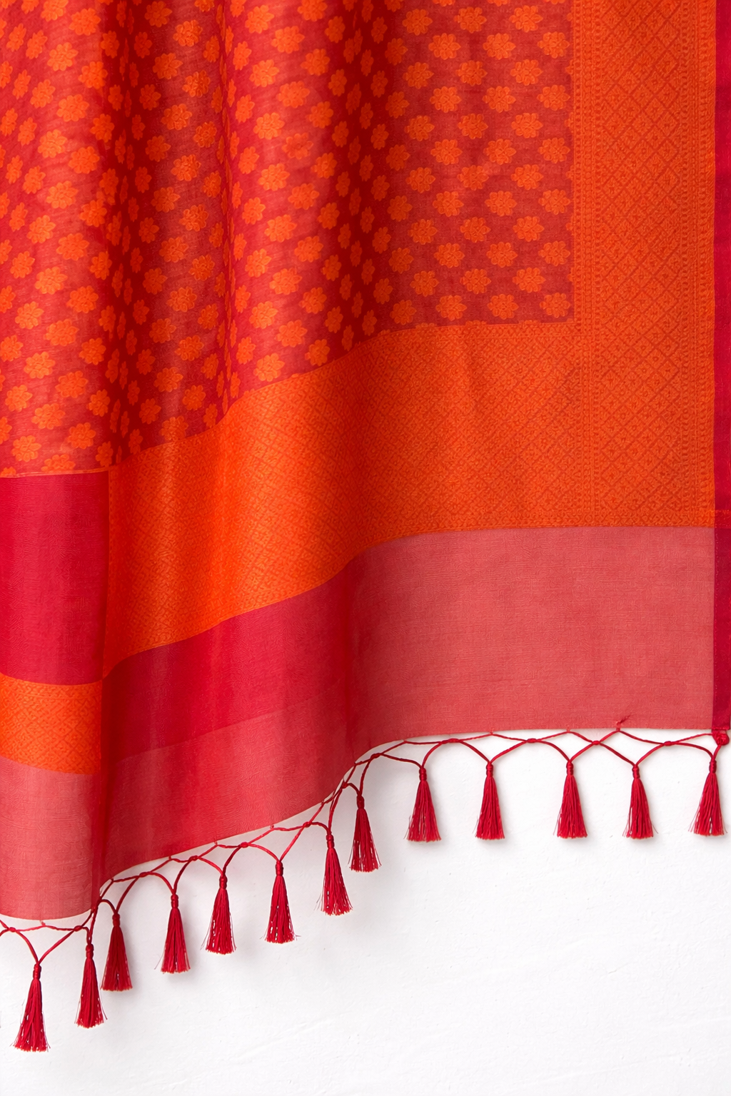 Orange Banarasi Dupatta