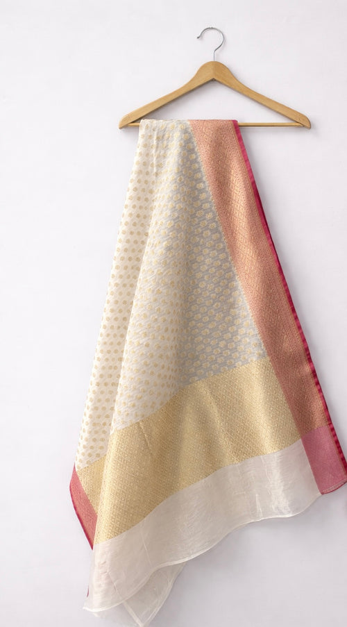 Beige-Orange Dupatta