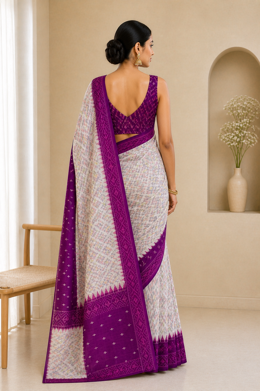 Ikat Woven Saree
