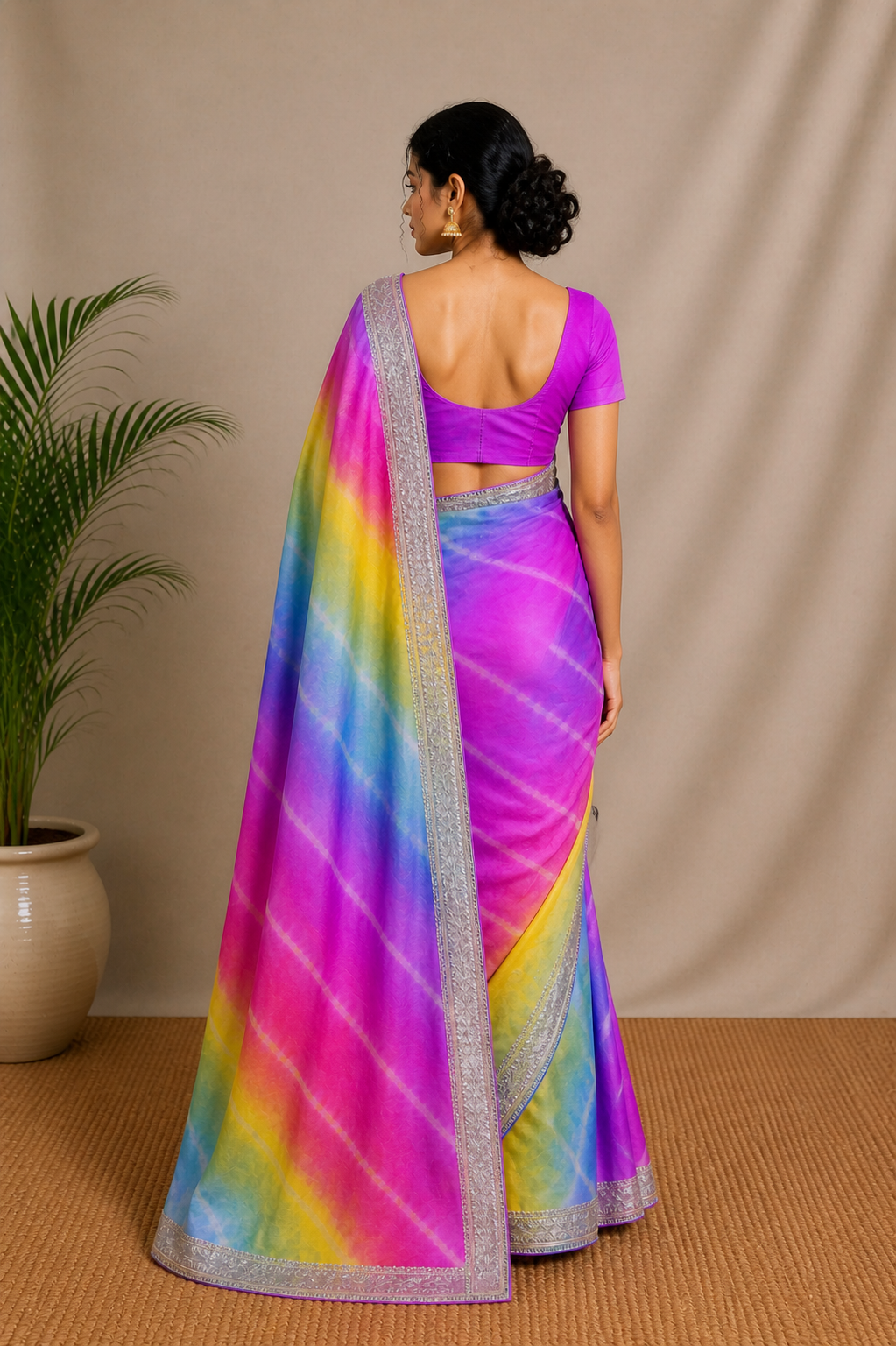Lehariya Saree With Blouse