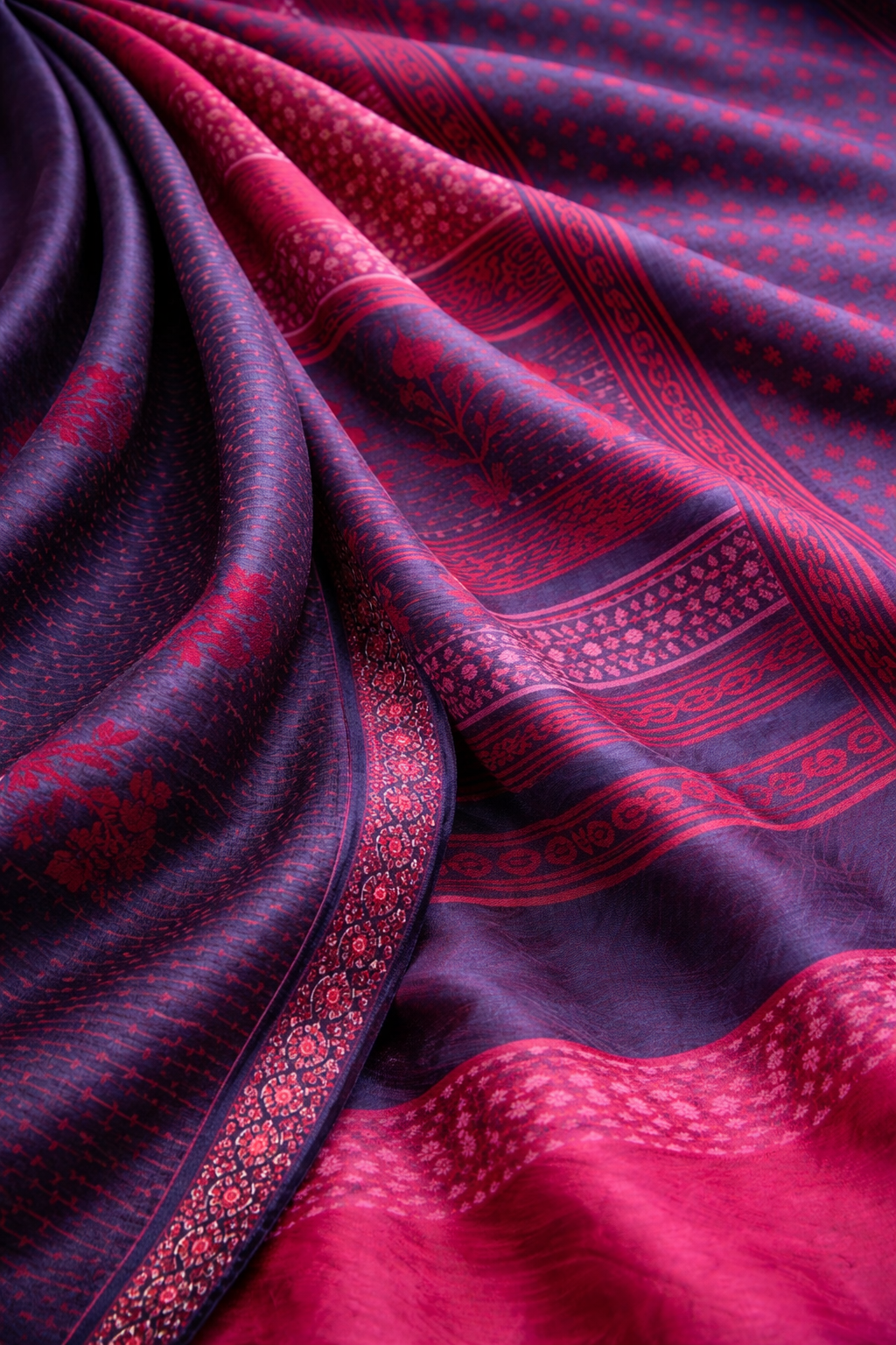 Floral Block Printed Saree