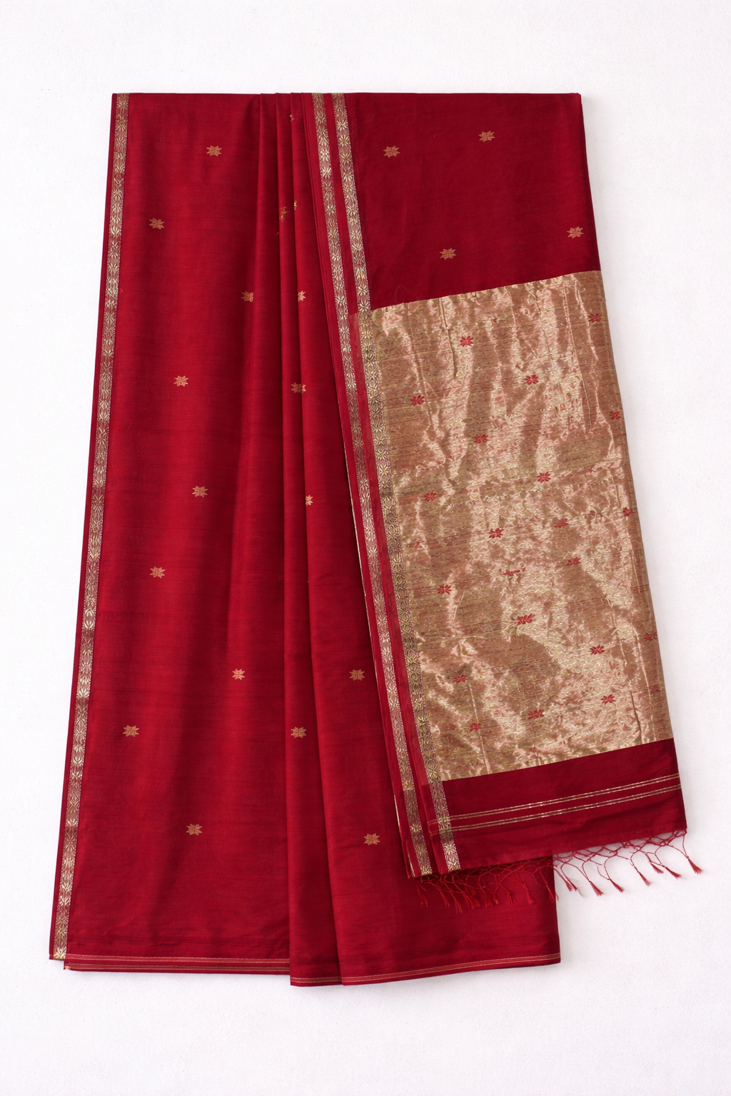 Pure Maheshwari Handloom Saree With Blouse