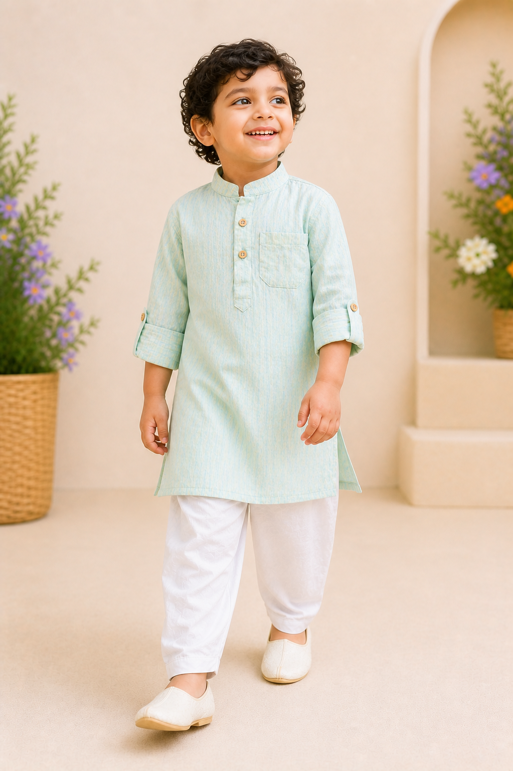 Blush Green Kurta Pyjama Set