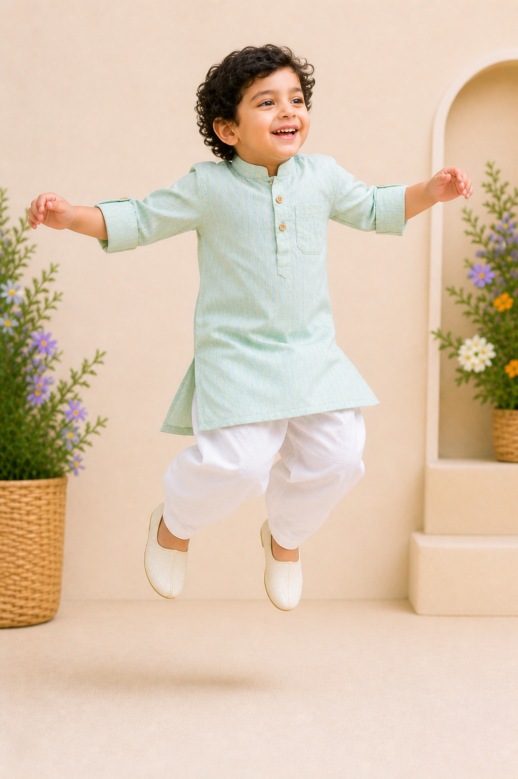 Blush Green Kurta Pyjama Set