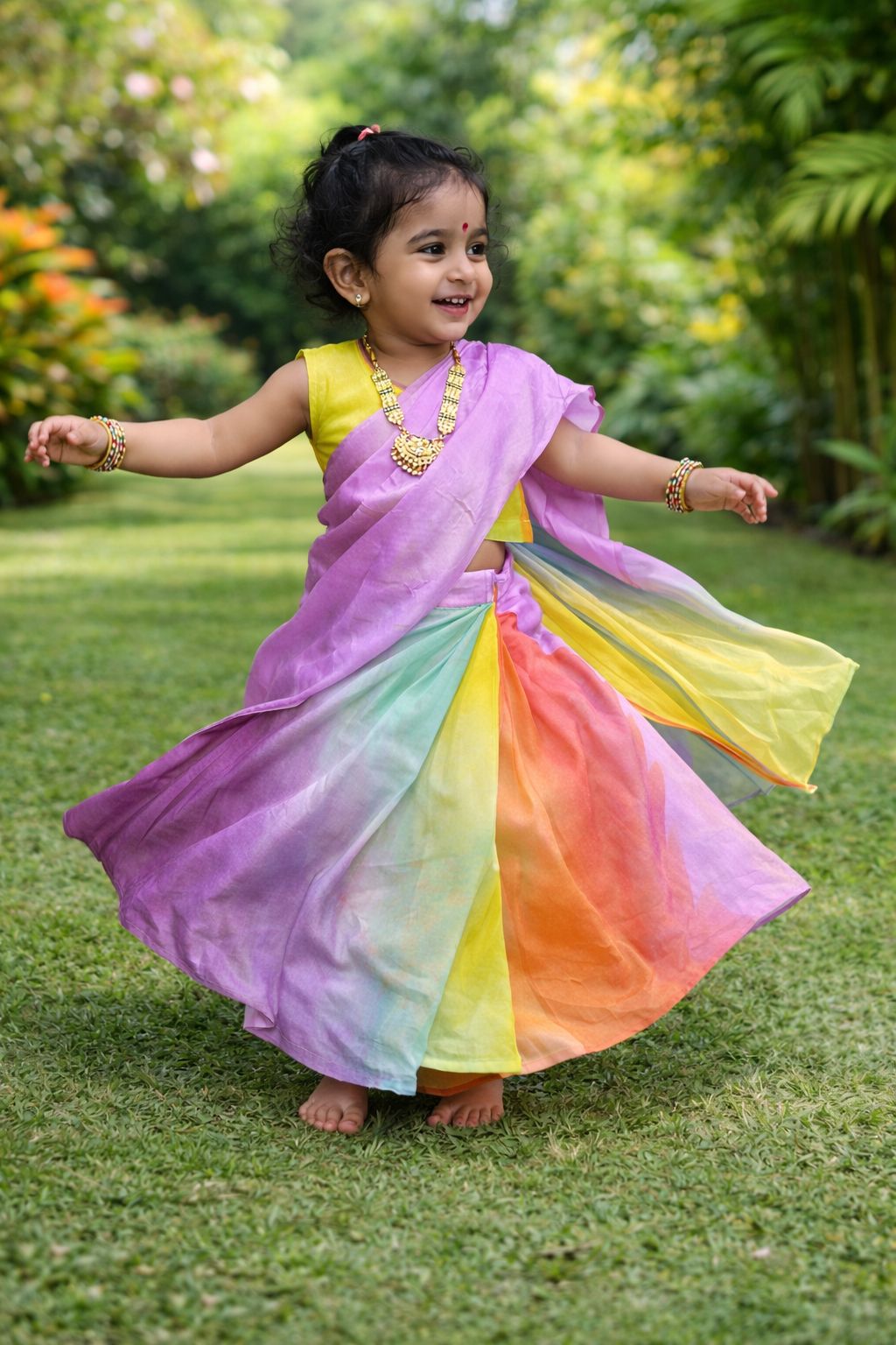 Rainbow Breeze Kids Saree
