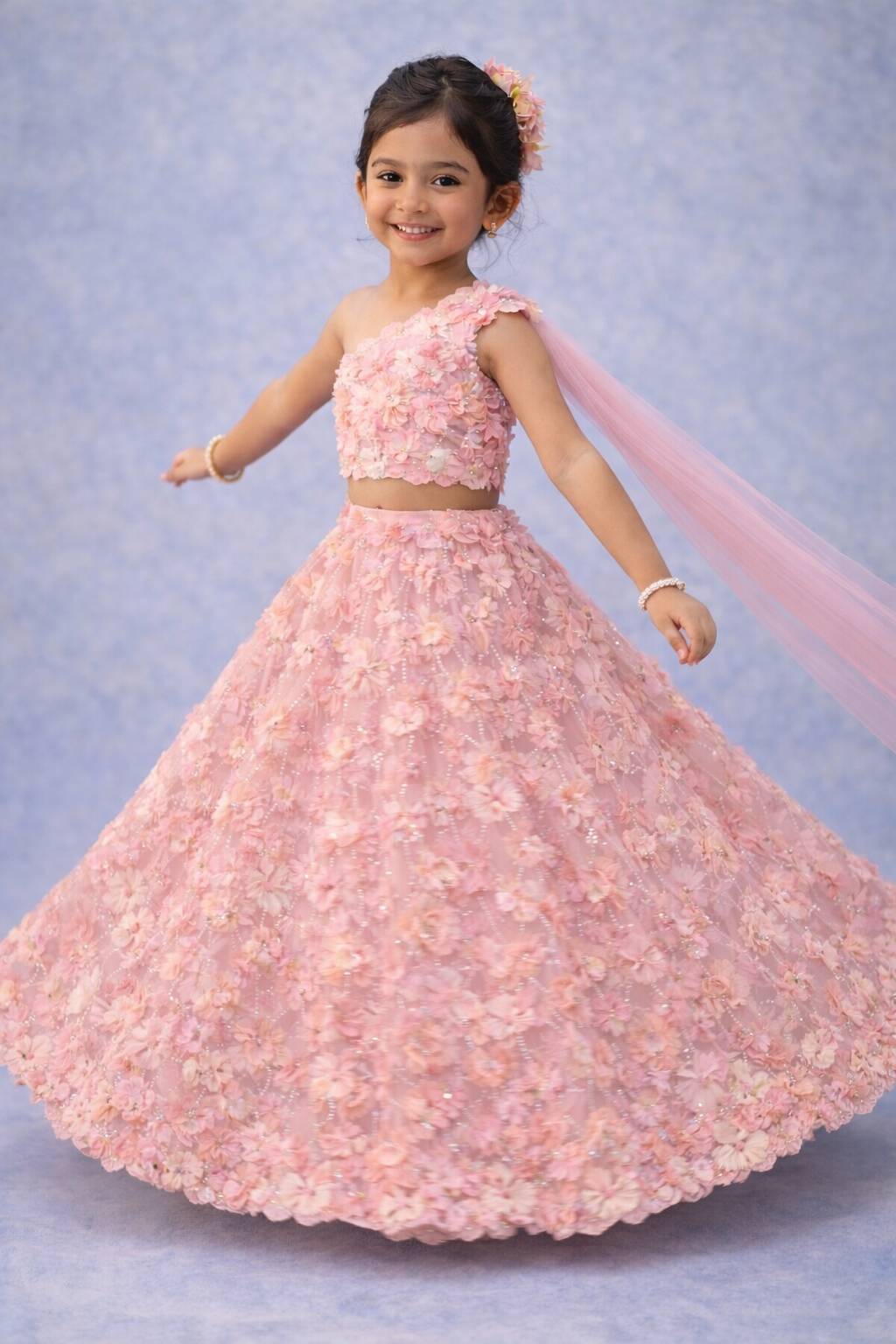 Blush Blossom Lehenga Set