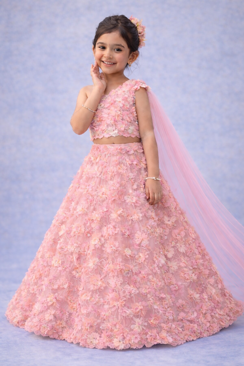 Blush Blossom Lehenga Set