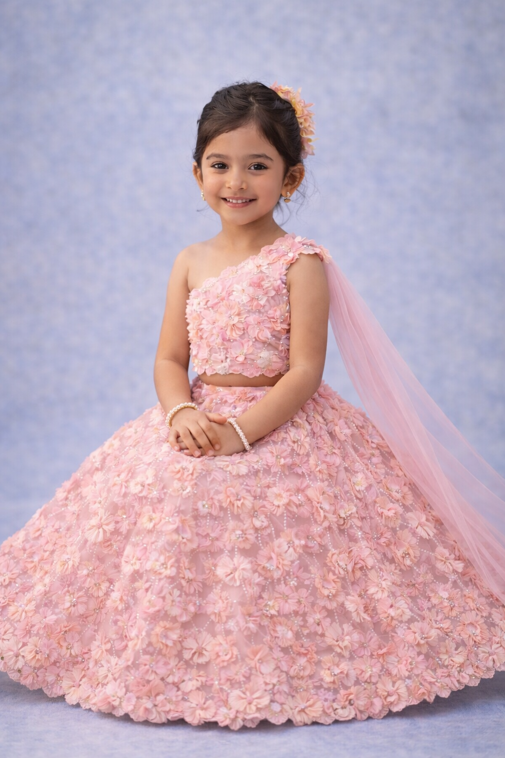 Blush Blossom Lehenga Set
