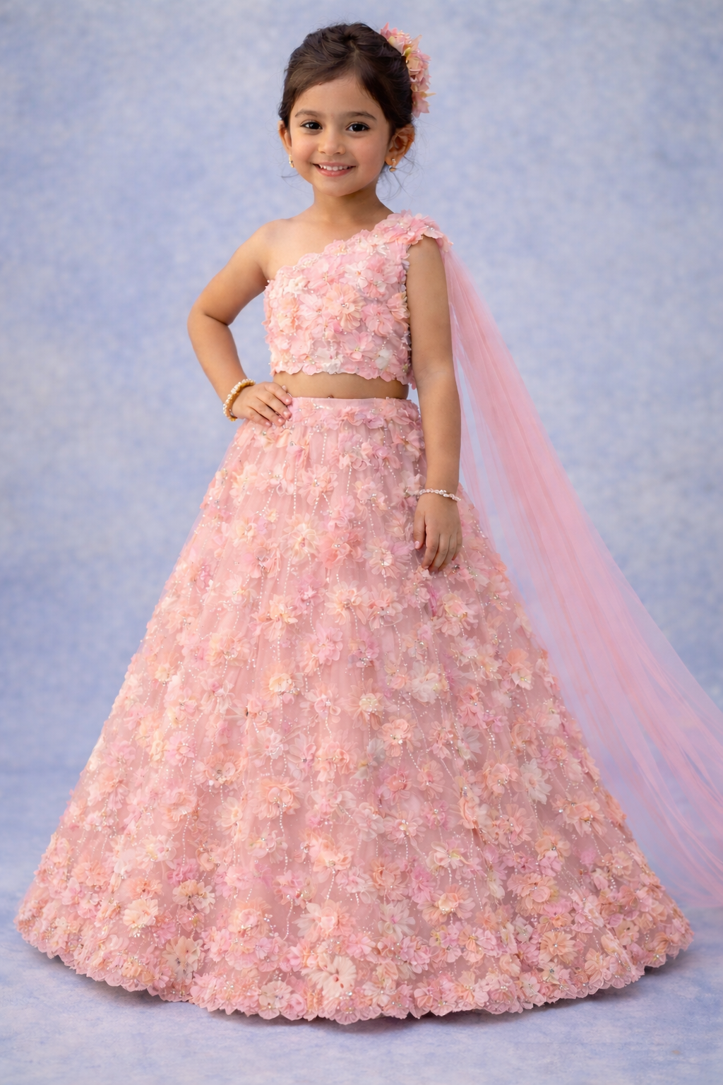 Blush Blossom Lehenga Set