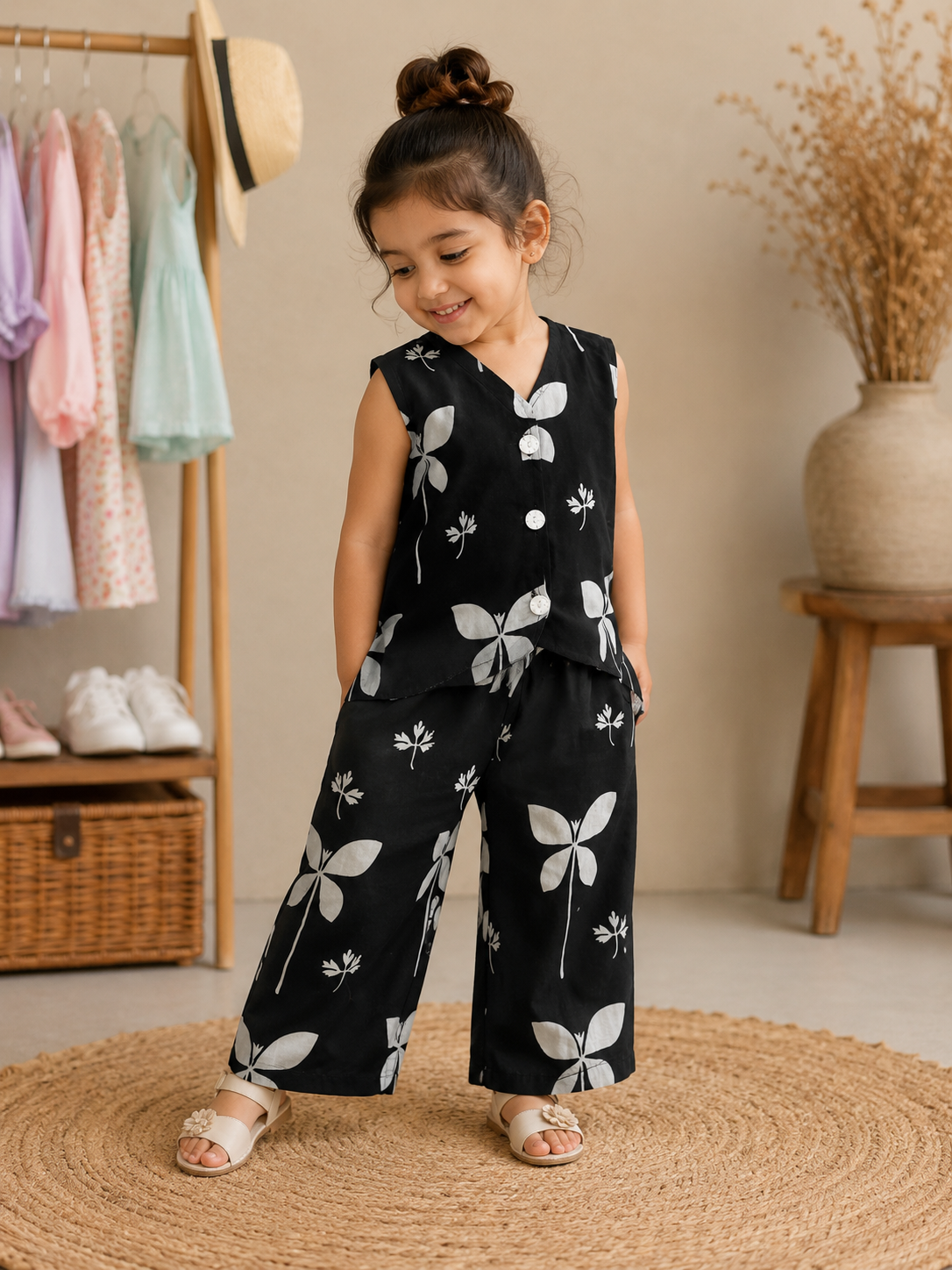 Black Bloom Co-ord Set
