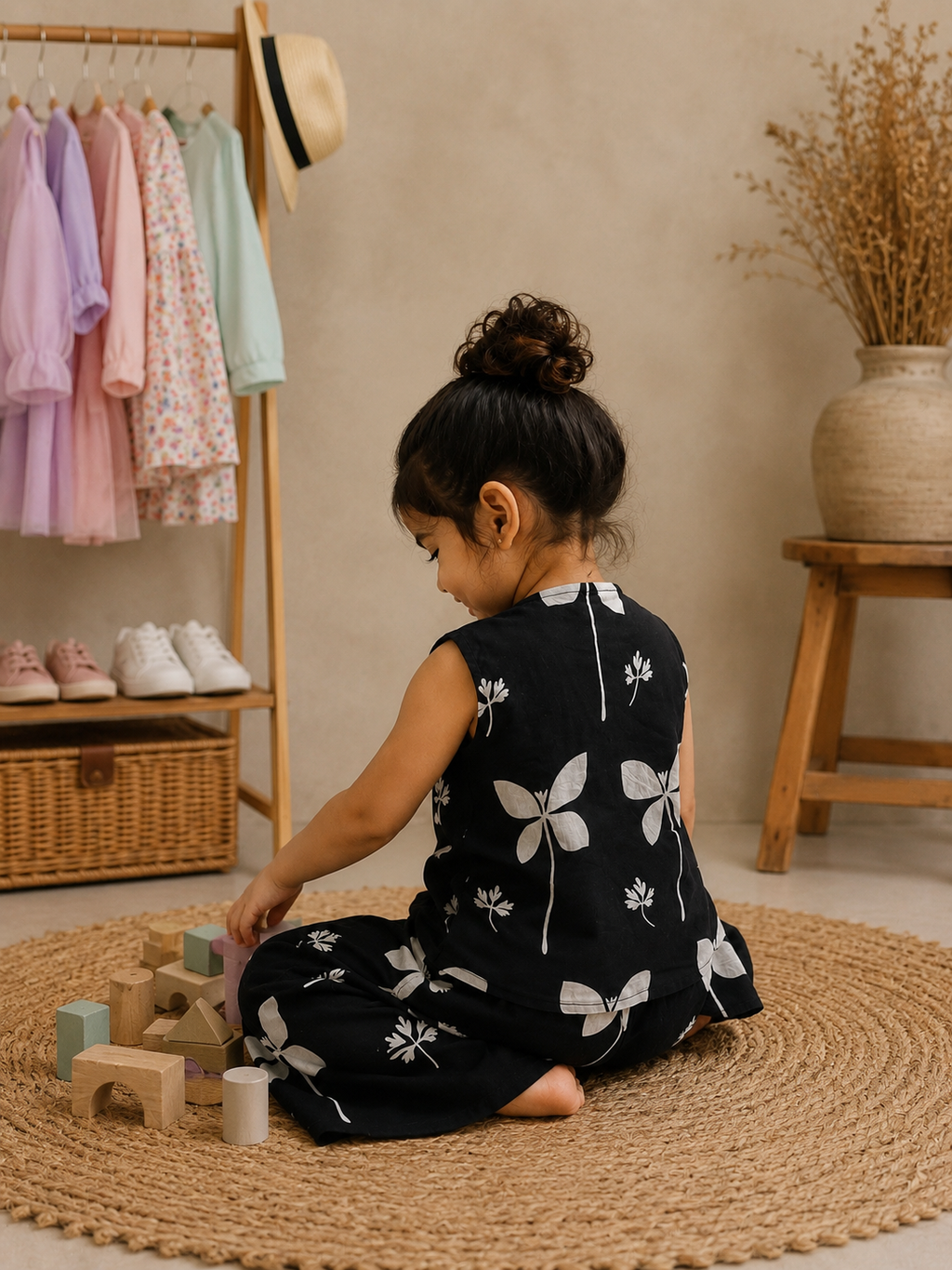 Black Bloom Co-ord Set