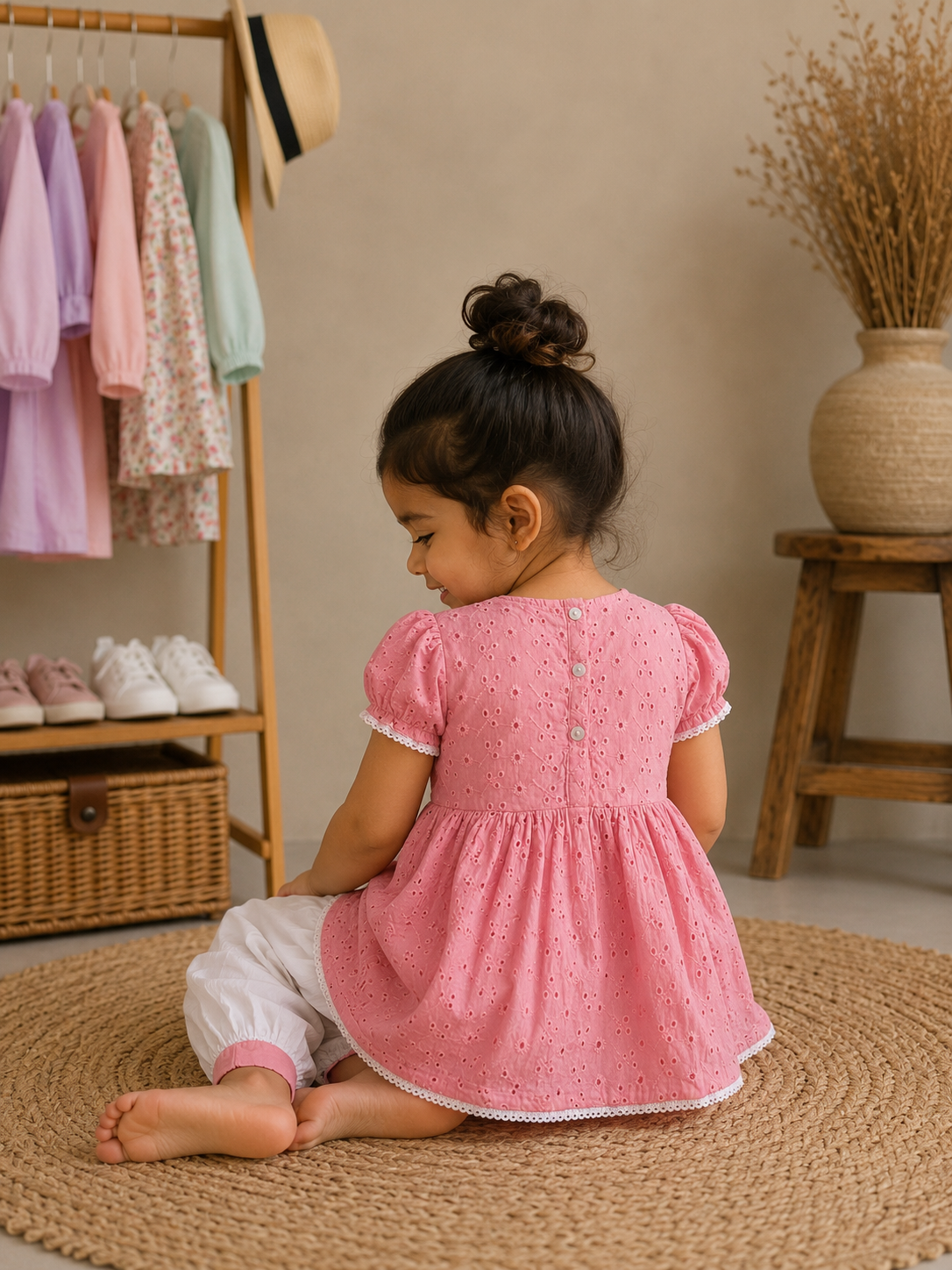 Pink Grace Kurta Dhoti Set