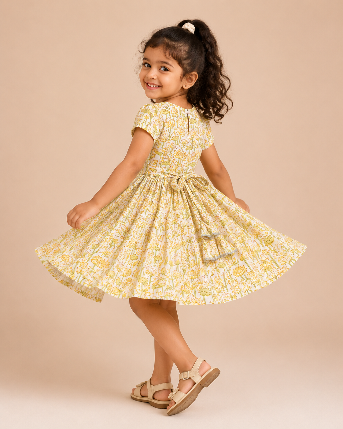 Yellow Blossom Cotton Dress
