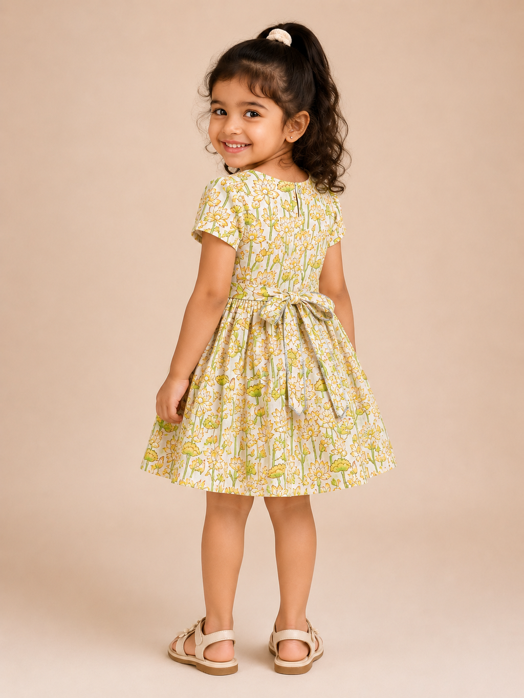 Yellow Blossom Cotton Dress