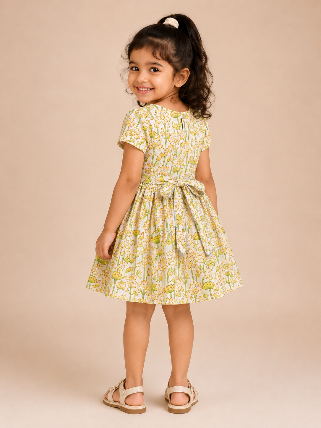 Yellow Blossom Cotton Dress