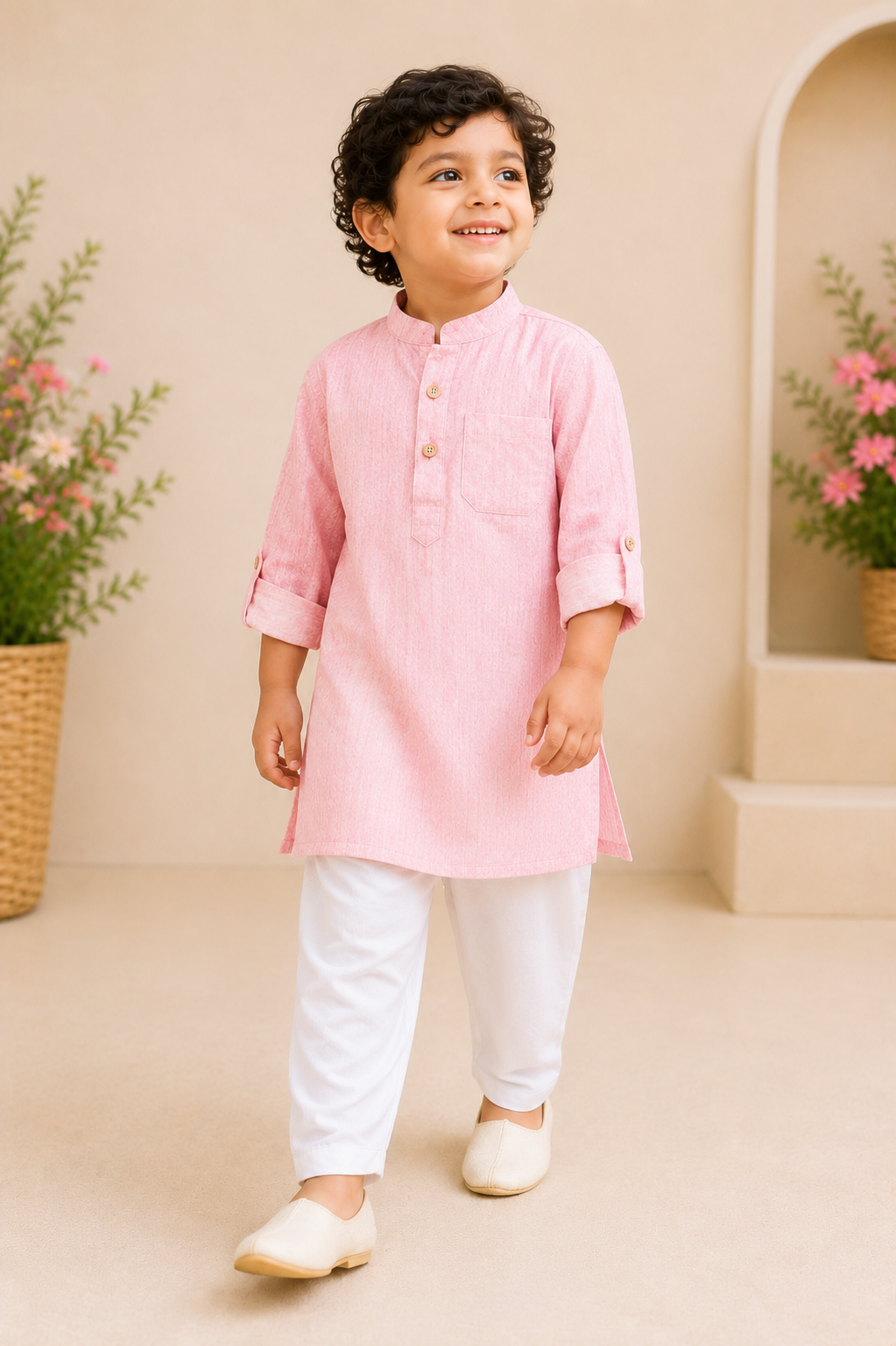 Blush Pink Kurta Pyjama Set