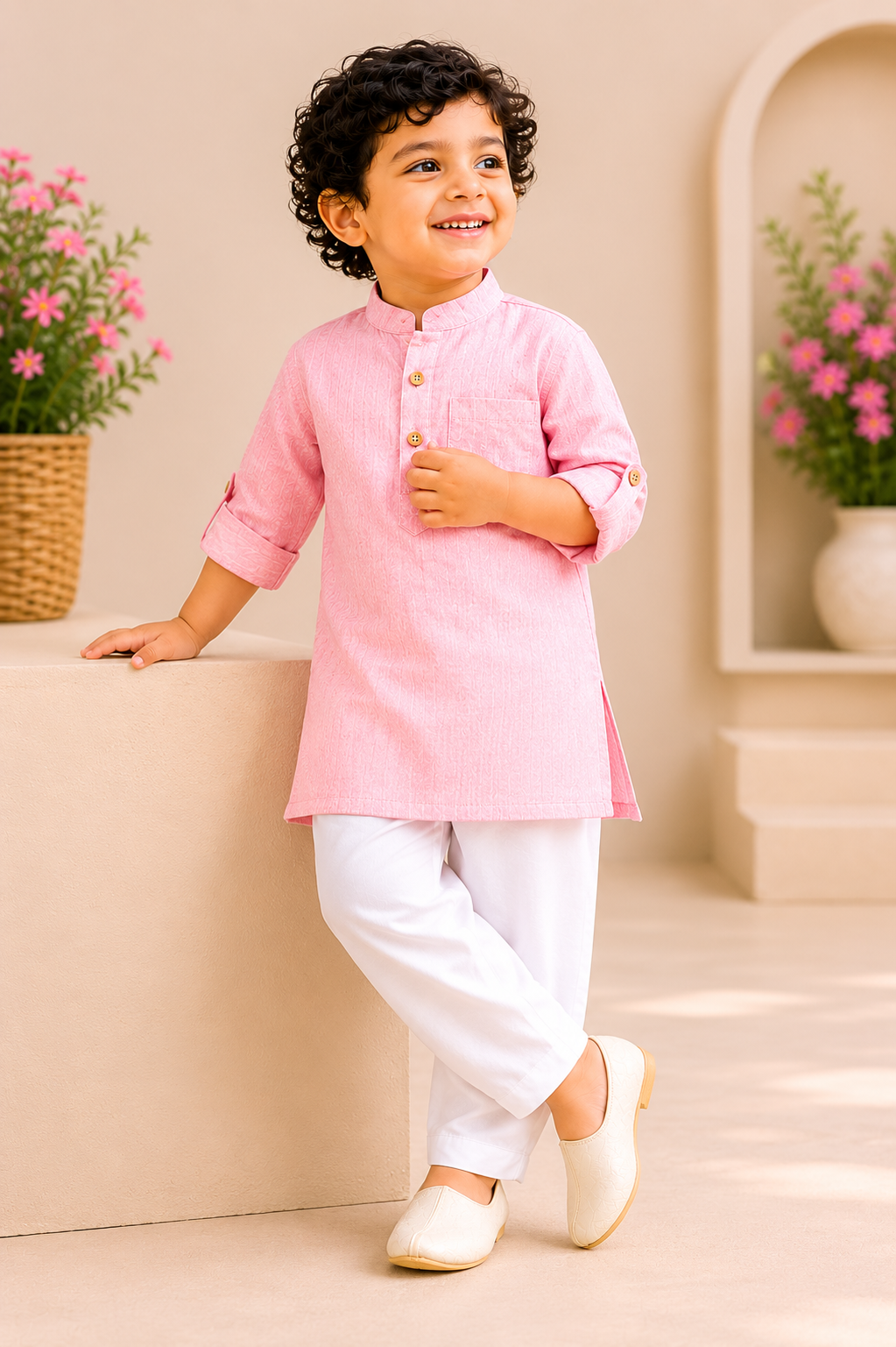 Blush Pink Kurta Pyjama Set