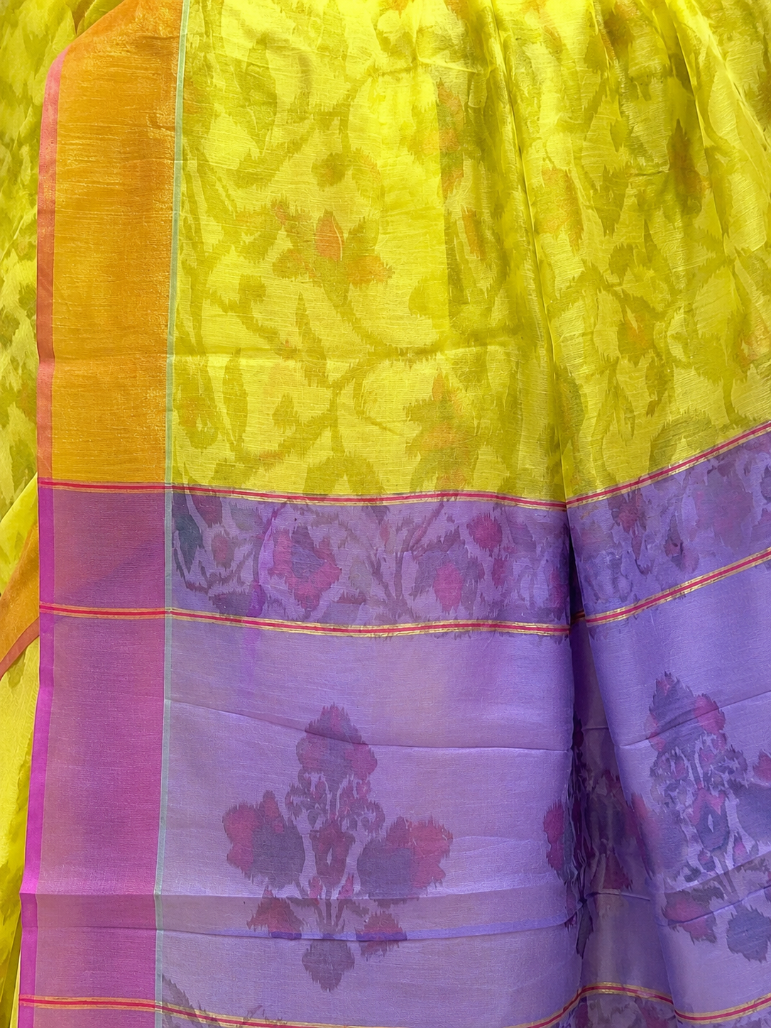 Self Woven Multicolor Saree With Blouse